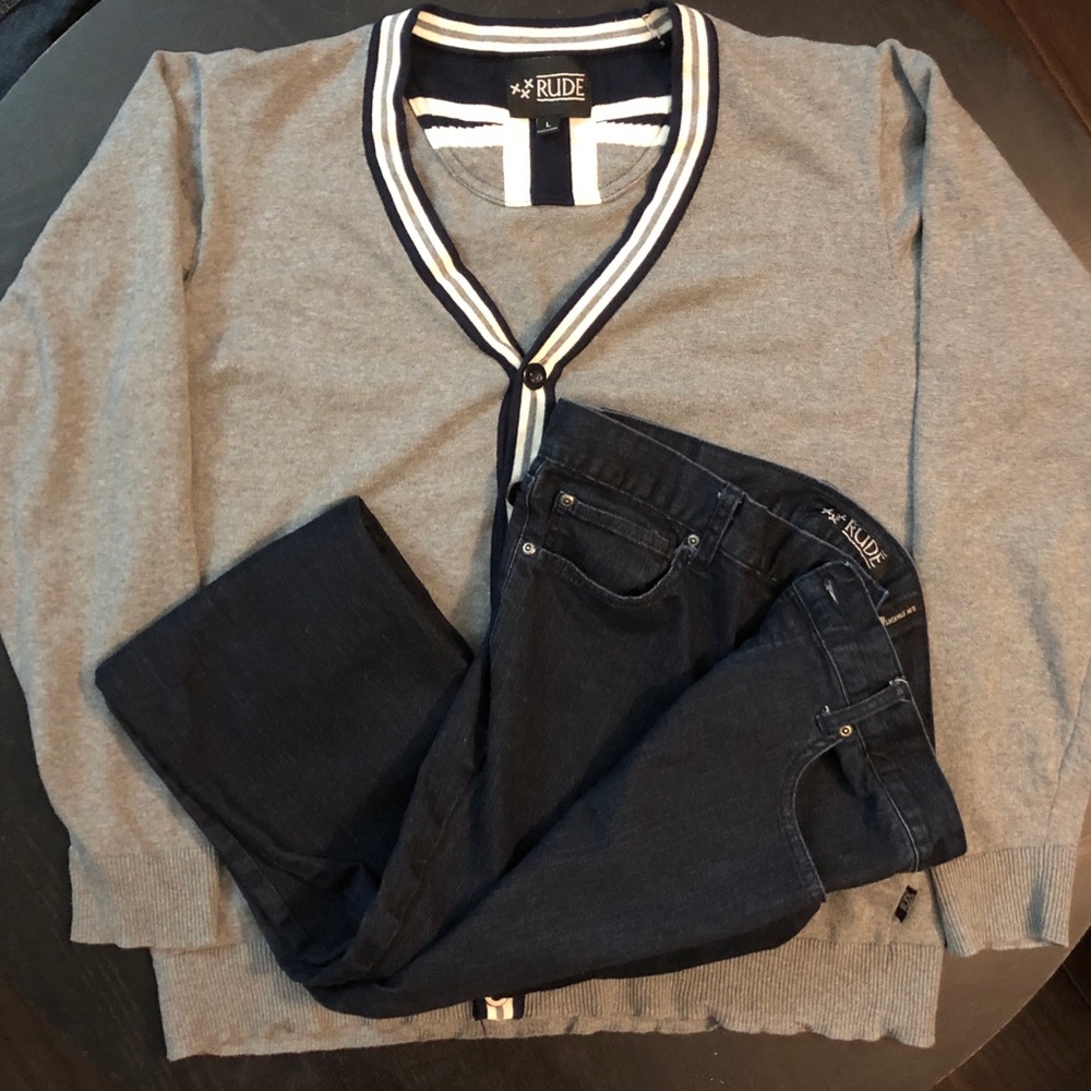 Men’s Rude Jeans and Sweater